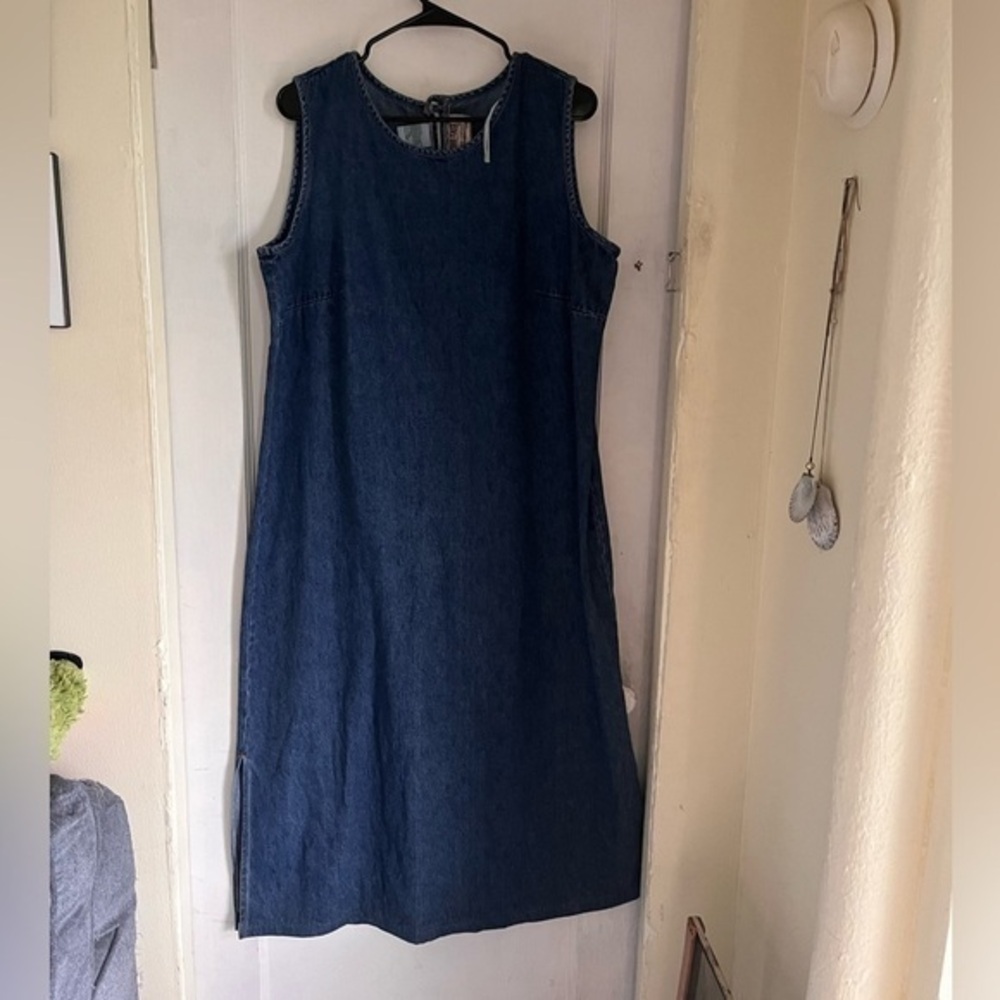 Vintage Denim Maxi Dress Size 14